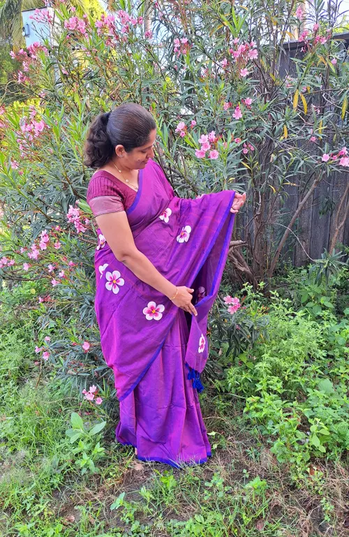 Khadi Cotton With Hand Painted Elegant Saree